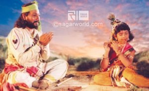Krishna learns flute